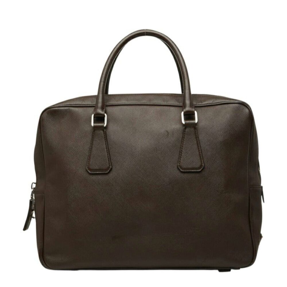 Prada Triangle Logo Plate Briefcase